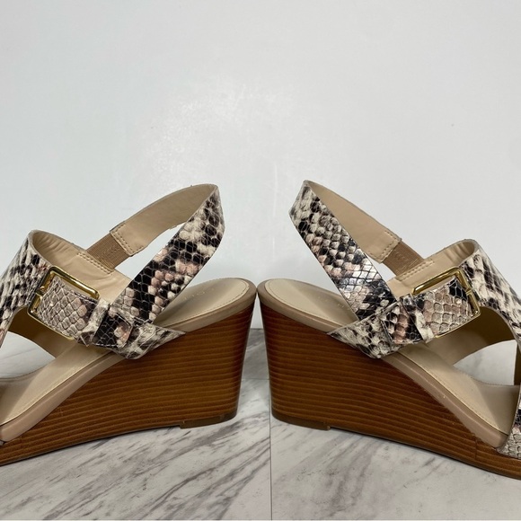 Cole Haan Philomina Snake Skin Wedge Sandal 6 1/2 B - Picture 8 of 14